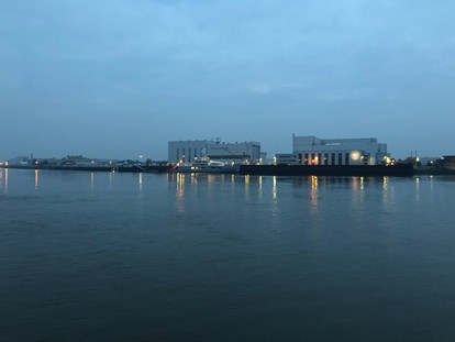 Monteurwohnung - WLAN - Bremen - Blick auf dem Hafen vom Balkon - Monteurhaus Bremen 