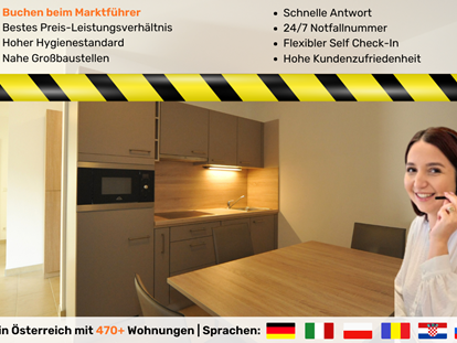Monteurwohnung - Küche: Gemeinschaftsküche - Österreich - 90+ Monteurzimmer in Graz - Einzelbetten - Parkplätze - WIFI - Küchen - schnelle Antwort