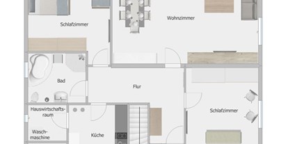 Monteurwohnung - Art der Unterkunft: Ferienwohnung - Niedersachsen - Grundriss EG - Ferienwohnung Vor der Rodau