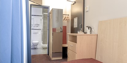 Monteurwohnung - PLZ 60326 (Deutschland) - Blick auf das Badezimmer - Monteurzimmer im Bahnhofsviertel