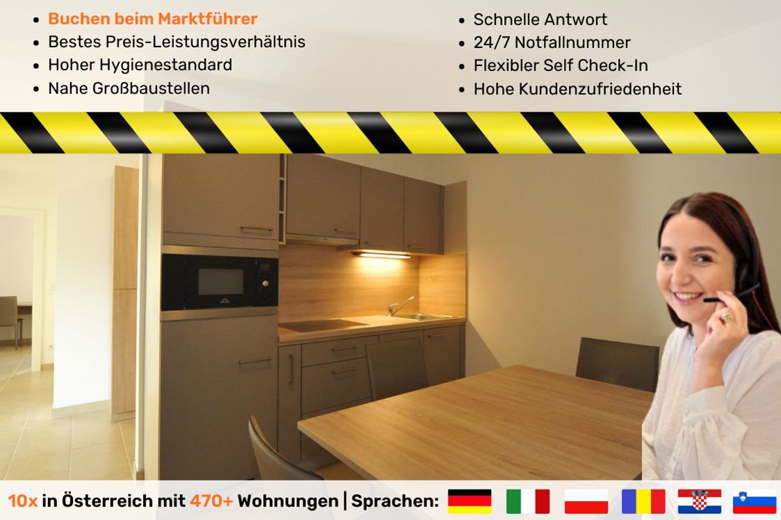Monteurzimmer: 90+ Monteurzimmer in Graz - Einzelbetten - Parkplätze - WIFI - Küchen - schnelle Antwort