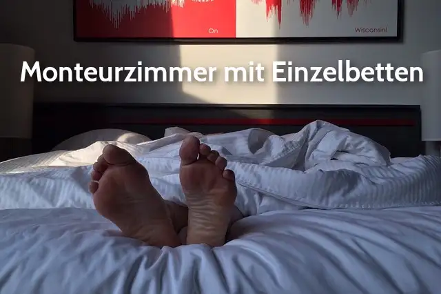 Monteurzimmer mit Einzelbetten