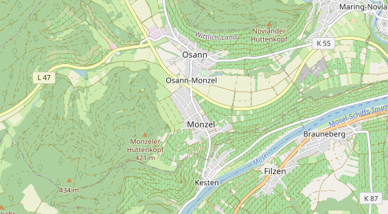 Monteurzimmer auf Karte