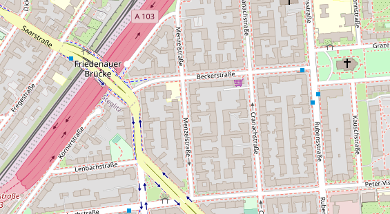 Monteurzimmer auf Satellitenbild