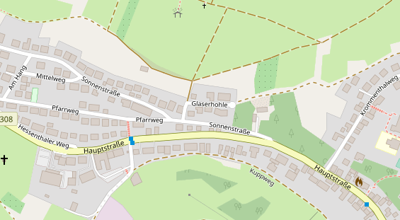 Monteurzimmer auf Satellitenbild