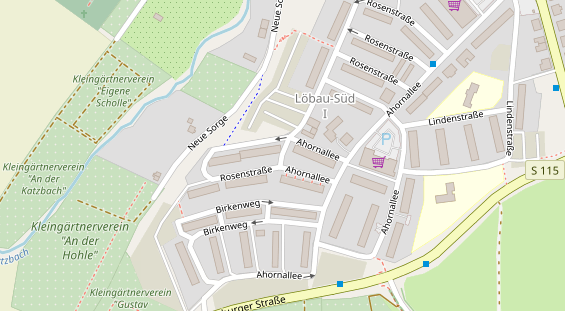 Monteurzimmer auf Satellitenbild