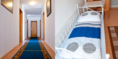 Monteurwohnung - Zimmertyp: Einzelzimmer - PLZ 67227 (Deutschland) - Flur und Zimmer der Monteurunterkunft - Pension Seleth