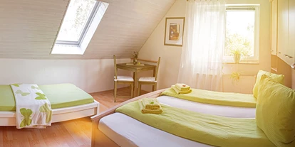 Monteurwohnung - Zimmertyp: Einzelzimmer - Dürrröhrsdorf-Dittersbach - Schlafzimmer Wohnung 2 mit Doppelbett und Einzelbett - Aktiv-Ferien-Dresden