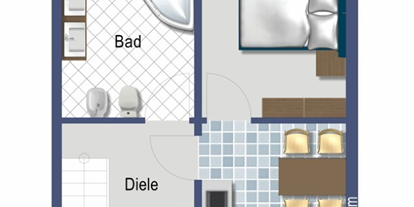 Monteurwohnung - Badezimmer: eigenes Bad - Grundriss EG - DONAU HOME - Münsingen