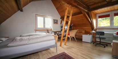 Monteurwohnung - Bettwäsche: Bettwäsche inklusive - Region Bodensee - Wohnraum - Rustikales Zimmer
