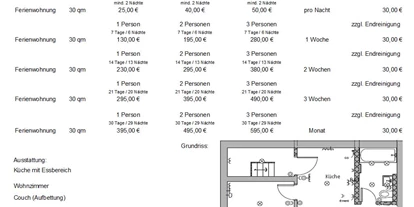 Monteurwohnung - Einzelbetten - Schönberg (Zwickau) - Preisliste - Karla Wohnung