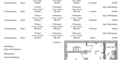 Monteurwohnung - Parkplatz: kostenlose Parkplätze in der Straße - PLZ 09114 (Deutschland) - Preisliste - Karla Wohnung