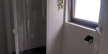 Monteurwohnung - Kühlschrank - PLZ 93080 (Deutschland) - Begehbare Dusche und WC der Monteurwohnung - Florian Fürbacher