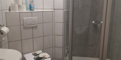 Monteurwohnung - Kühlschrank - PLZ 93080 (Deutschland) - Dusche kleines Appartement - Gästehaus Edith 