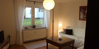 Monteurwohnung - Badezimmer: eigenes Bad - Söhrewald - Wohnzimmer mit TV - Monteurunterkunft für 3 Personen