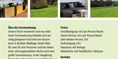 Monteurwohnung - Einzelbetten - Wied - Waldblick