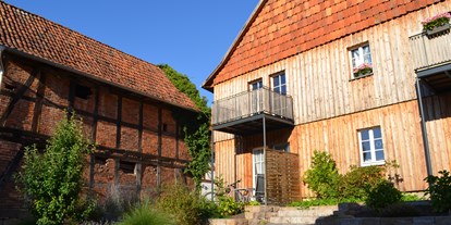 Monteurwohnung - Küche: eigene Küche - Rotenburg an der Fulda - Balkon der Wohnung  - FeWo Zur Linde
