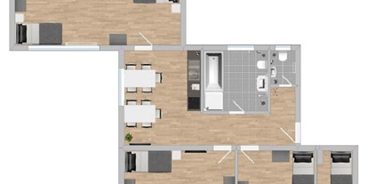 Monteurwohnung - Zimmertyp: Einzelzimmer - Burglengenfeld - Grundriss - Große Monteurwohnung (SAD202)