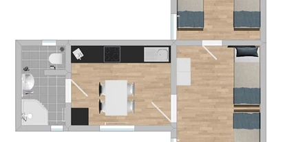 Monteurwohnung - Zimmertyp: Doppelzimmer - Wenzenbach - Grundriss - Monteurwohnung / Übergangswohnung (TEU101)
