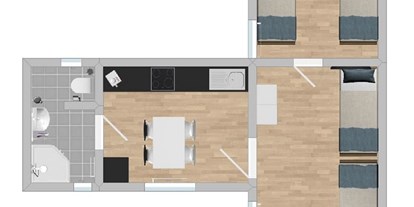 Monteurwohnung - Art der Unterkunft: Apartment - PLZ 93173 (Deutschland) - Grundriss - Monteurwohnung / Übergangswohnung (TEU101)