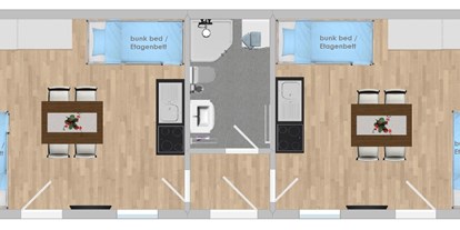 Monteurwohnung - Zimmertyp: Doppelzimmer - PLZ 92540 (Deutschland) - Grundriss - Ferienapartment Nord Gesamt (WA325)