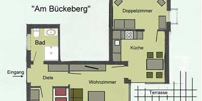 Monteurwohnung - Küche: eigene Küche - PLZ 31785 (Deutschland) - Raumaufteilung - Ferienwohnung "Am Bückeberg" direkt in Emmerthal