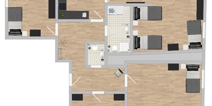 Monteurwohnung - Zimmertyp: Doppelzimmer - Schwarzach bei Nabburg - Raumplan, Grundriss - Zentrale Monteurwohnung / Übergangswohnung (SAD181)