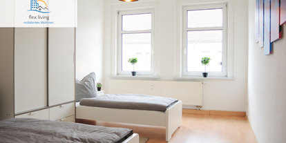 Monteurwohnung - Einzelbetten - Kändler - Beispielbild Schlafzimmer - flex living -  Monteurwohnungen in Chemnitz (DEU|EN|PL|HU)