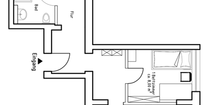 Monteurwohnung - Zimmertyp: Einzelzimmer - Elbeland - Grundriss - Chemnitz FeWo & Monteurzimmer