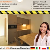 Monteurzimmer - 90+ Monteurzimmer in Linz, Einzelbetten, Parkplätze, WIFI, Küchen