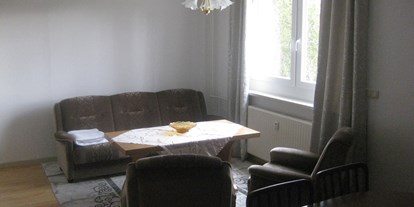 Monteurwohnung - Art der Unterkunft: Ferienwohnung - Döbeln - Schlafcouch im Wohnzimmer - St. Aegidienblick