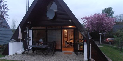 Monteurwohnung - Art der Unterkunft: Gästehaus - Binnenland - Terrasse Rückseite - Ferienhaus Muschel