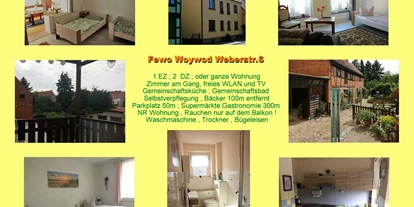 Monteurwohnung - Zimmertyp: Einzelzimmer - Beggerow - Fewo Woywod Weberstr. 6