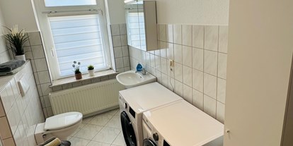 Monteurwohnung - Zimmertyp: Doppelzimmer - Leipzig Lindenthal - Badezimmer - Wohnung für Monteure in Markkleeberg (Stadtrand Leipzig)