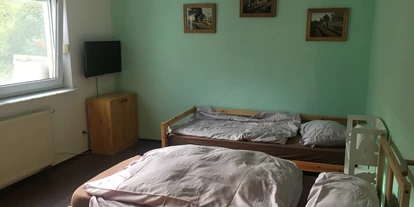 Monteurwohnung - Badezimmer: eigenes Bad - Zellingen - Zwei-Bett Schlafzimmer mit TV - simone Carlson