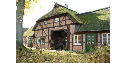 Monteurwohnung - Küche: eigene Küche - Pampow (Ludwigslust-Parchim) - Links im Haus befindet sich die zu vermietende Wohnung. - Ferienwohnung Bauernhaus