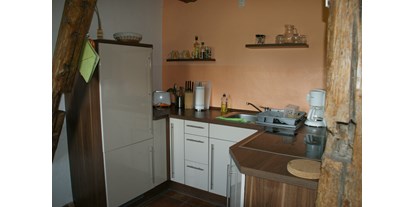 Monteurwohnung - Kühlschrank - Renzow - Küchenzeile - Ferienwohnung Bauernhaus
