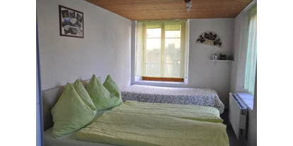 Monteurwohnung - Zimmertyp: Doppelzimmer - Klöntal - Schlafzimmer Kaminzauber - Ferienwohnung Alter Raaben