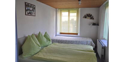 Monteurwohnung - Bettwäsche: Bettwäsche inklusive - PLZ 8755 (Schweiz) - Schlafzimmer Kaminzauber - Ferienwohnung Alter Raaben