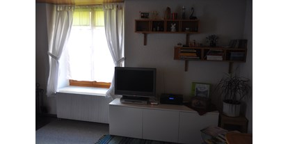 Monteurwohnung - Zimmertyp: Doppelzimmer - Engi - TV ecke Kaminzauber - Ferienwohnung Alter Raaben