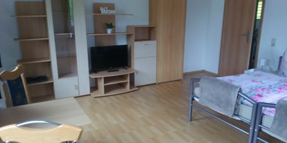 Monteurwohnung - Zimmertyp: Doppelzimmer - Naundorf (Landkreis Nordsachsen) - Eines der gemütlichen Wohn-/Schlafzimmer (EZ) - Giesis Wohlfühloase