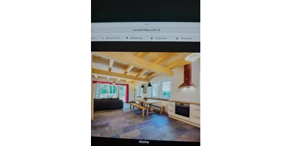Monteurwohnung - Zimmertyp: Doppelzimmer - Dallgow-Döberitz - Küche mit offenen Wohnbereich.Ausgan zur großen Terrasse mit 460qm großen Garten. - Haus Otto