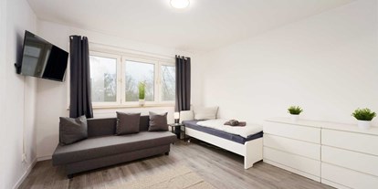 Monteurwohnung - Herne Wanne - Wohn-/Schlafzimmer, HomeRent Unterkunft in Gladbeck - HomeRent in Gladbeck