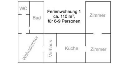 Monteurwohnung - Bettwäsche: Bettwäsche inklusive - Erlach (Poggersdorf) - Ferienwohnung 1, ca 110 qm für 6-9 Personen - Huber