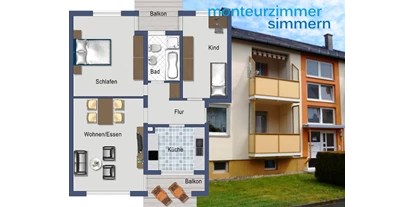 Monteurwohnung - Zimmertyp: Einzelzimmer - PLZ 55430 (Deutschland) - Monteurzimmer Simmern