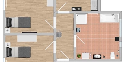 Monteurwohnung - Zimmertyp: Mehrbettzimmer - Wenzenbach - Grundriss - (RS101) Geräumige Monteurwohnung 