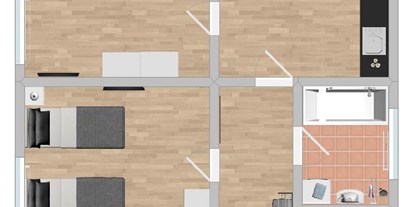 Monteurwohnung - Parkplatz: kostenlose Parkplätze in der Straße - Regenstauf - Grundriss  - (BUL102) Moderne Monteurwohnung 