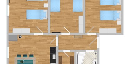 Monteurwohnung - Zimmertyp: Einzelzimmer - Grundriss - (AM111) Liebevoll eingerichtete Monteurwohnung 