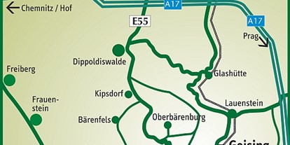 Monteurwohnung - WLAN - Schmiedeberg (Landkreis Sächsische Schweiz) - Lageplan - Rübezahl-Geising - Rübezahl-Geising