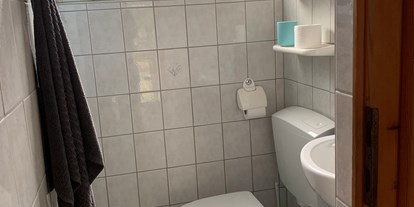 Monteurwohnung - Zimmertyp: Doppelzimmer - Cavertitz - Bad mit Dusche, WC, Waschbecken und Heizung. - Pension Lausa